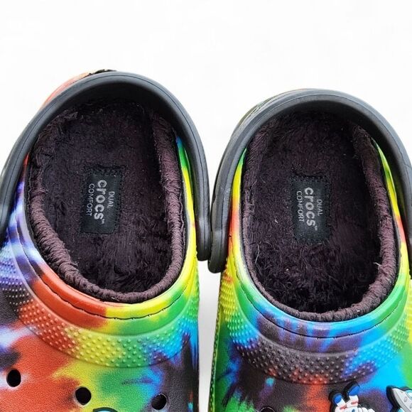 Crocs Classic Tie-Dye Dual Clogs Comfort Graphic W/Jibbitzs Size Men 5/Youth J5 - Picture 4 of 13